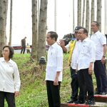 Sri Mulyani saat mengunjungi IKN bersama Presiden Jokowi